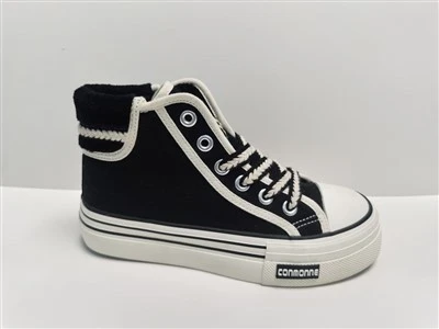 Tenis negru Highcut pentru damă