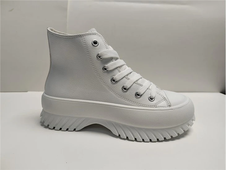 Pantofi de damă albi din PU Hi Top